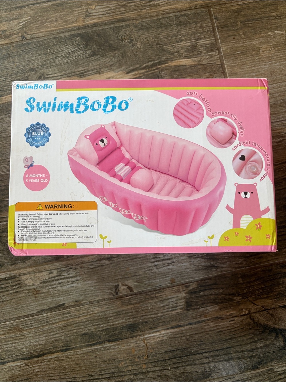 Pink Inflatable Baby Bath Tub